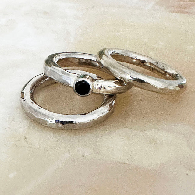 3 anillos de plata