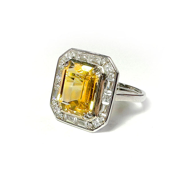 Anillo con citrina