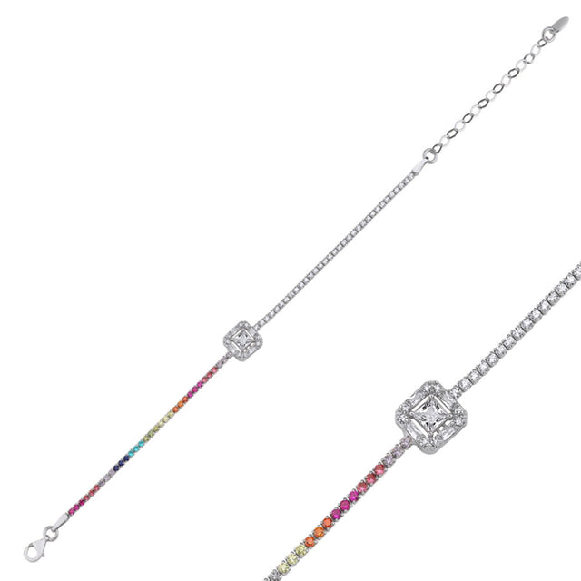 Pulsera con circonias multicolores