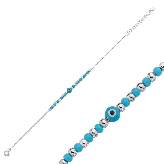 Tobillera de ojo turco azul