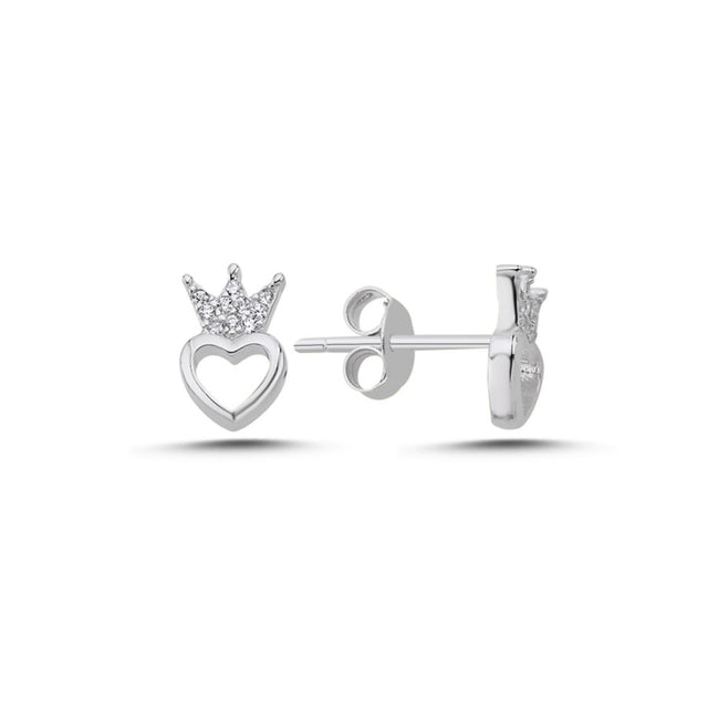 Broqueles de corazón y corona