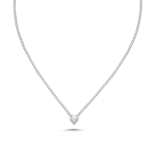 Collar de corazón con circonias