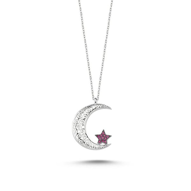 Gargantilla con luna y estrella