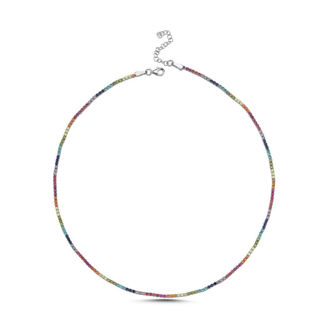 Collar con circonias multicolores