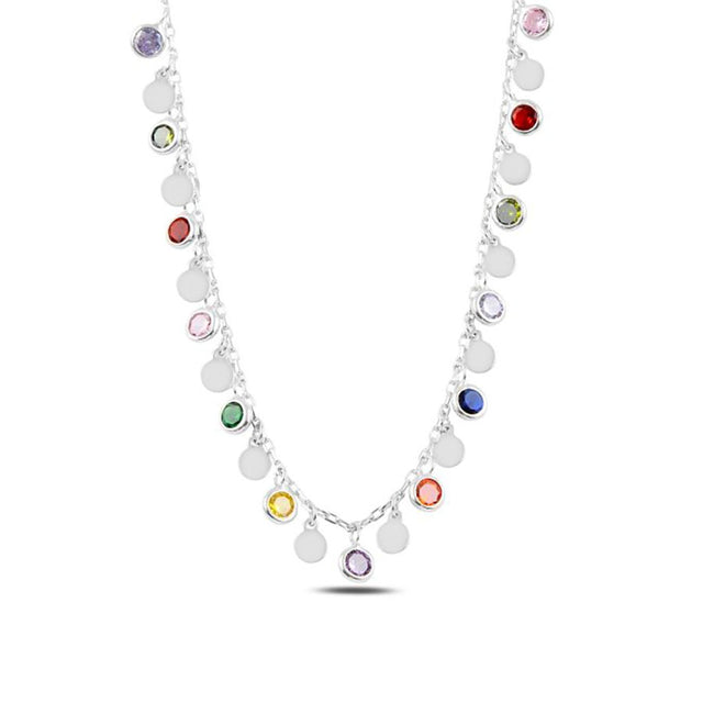 Collar multicolor con circonias