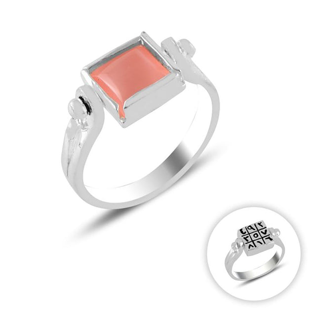 Anillo con ojo de gato y numeración árabe