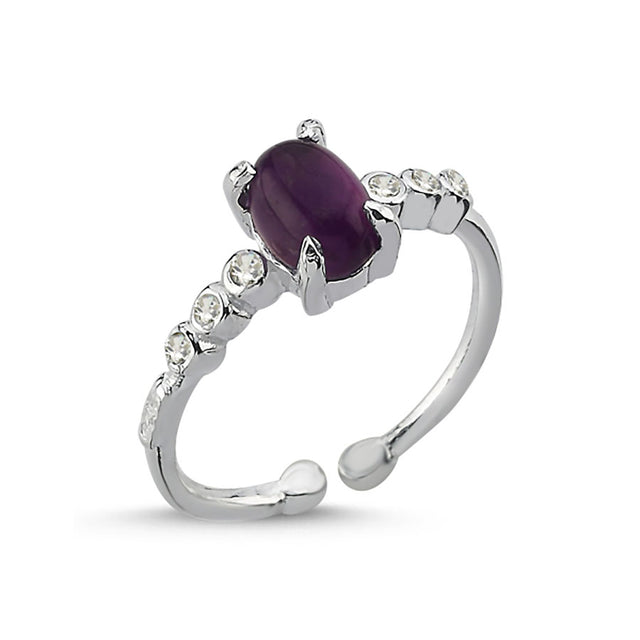 Anillo con amatista