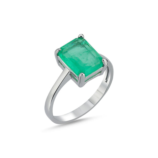 Solitario con circonia color paraiba