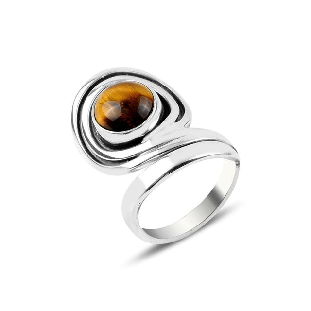 Anillo con ojo de tigre