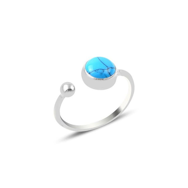 Anillo de plata y turquesa