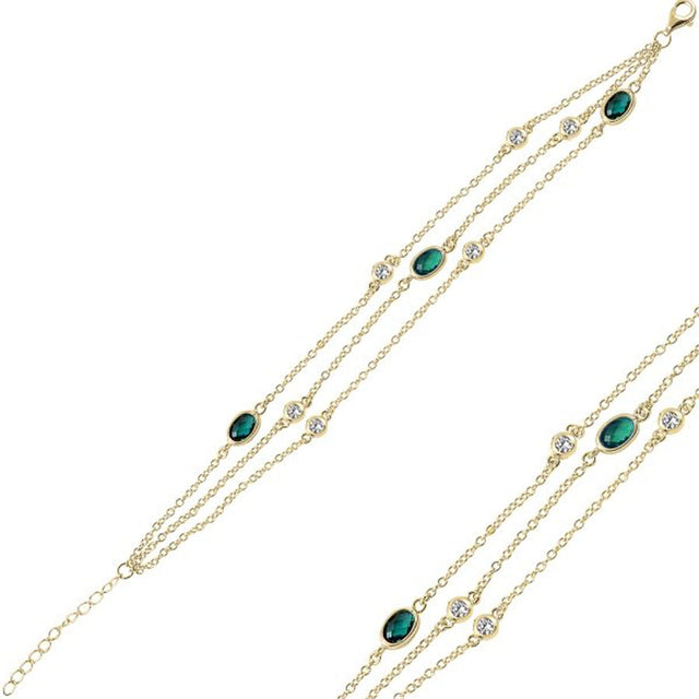 Pulsera dorada de 3 hilos