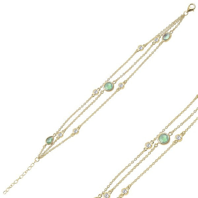Pulsera rosada de 3 hilos