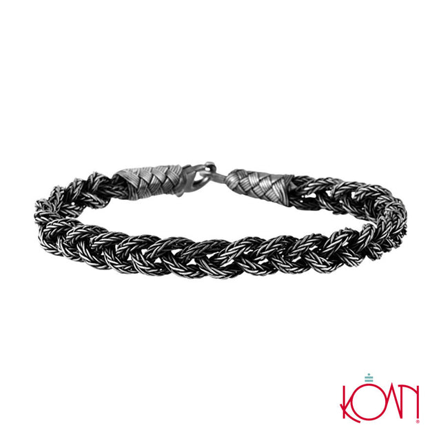 Pulsera tejida oxidada