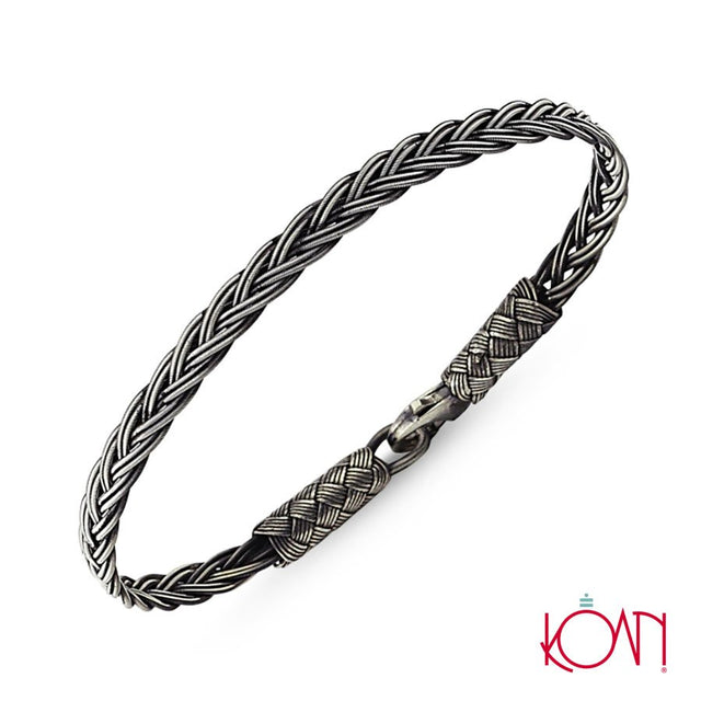 Pulsera tejida oxidada