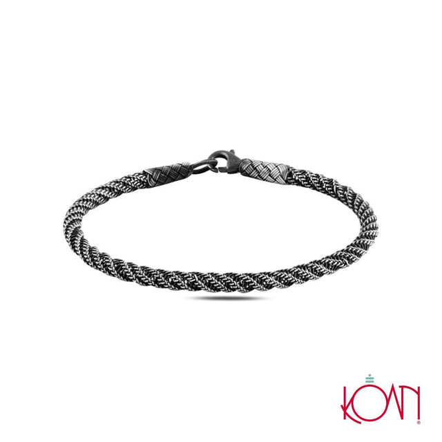 Pulsera tejida oxidada