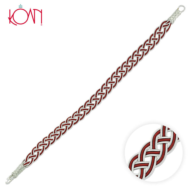 Pulsera tejida de plata