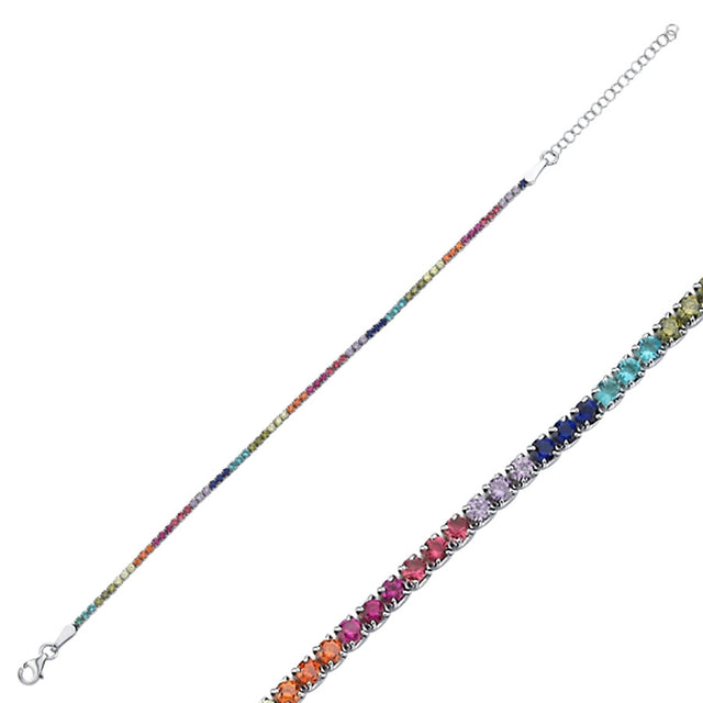 Pulsera con circonias multicolor