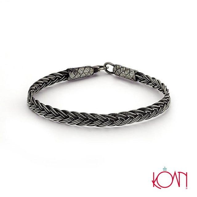 Pulsera tejida oxidada