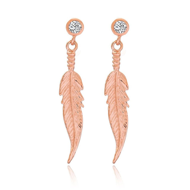 Aretes de plumas
