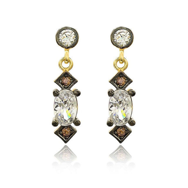 Aretes de plata con circonias