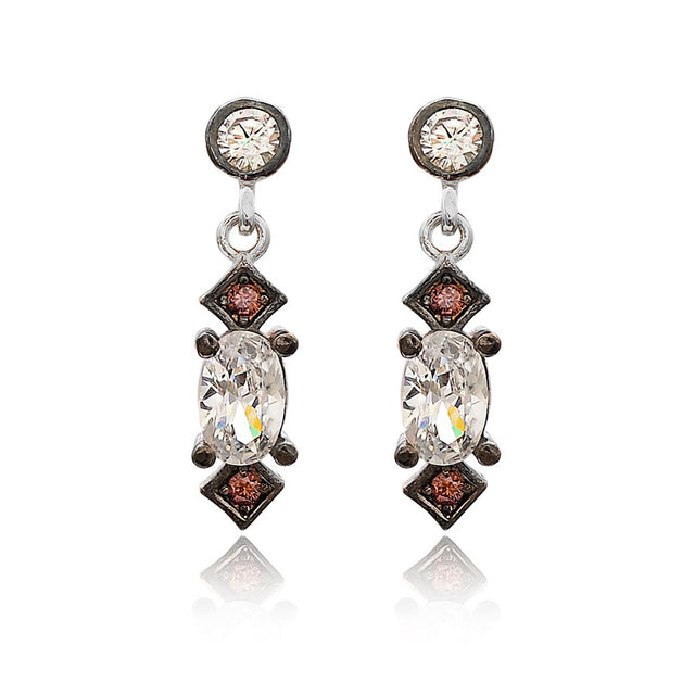 Aretes de plata con circonias