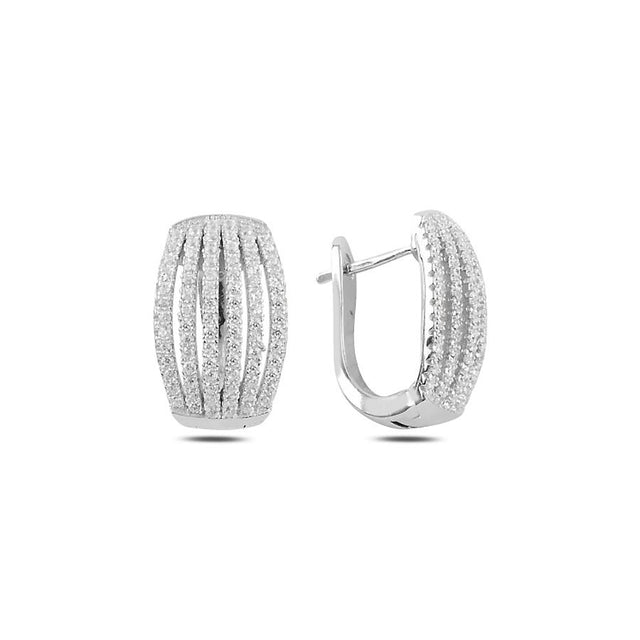 Aretes de plata y circonias