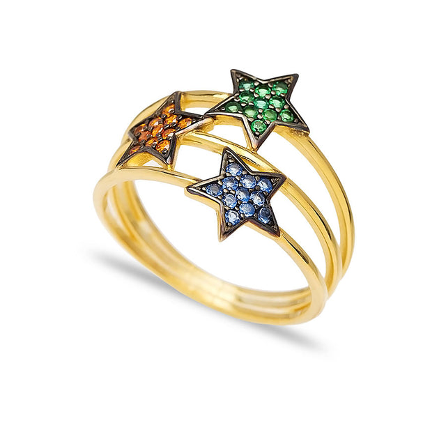 Anillo con estrellas