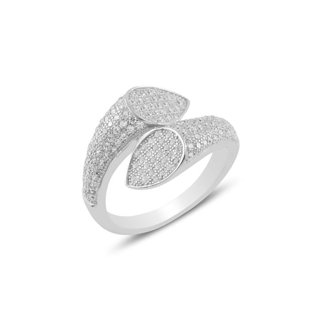 Anillo de plata con circonias