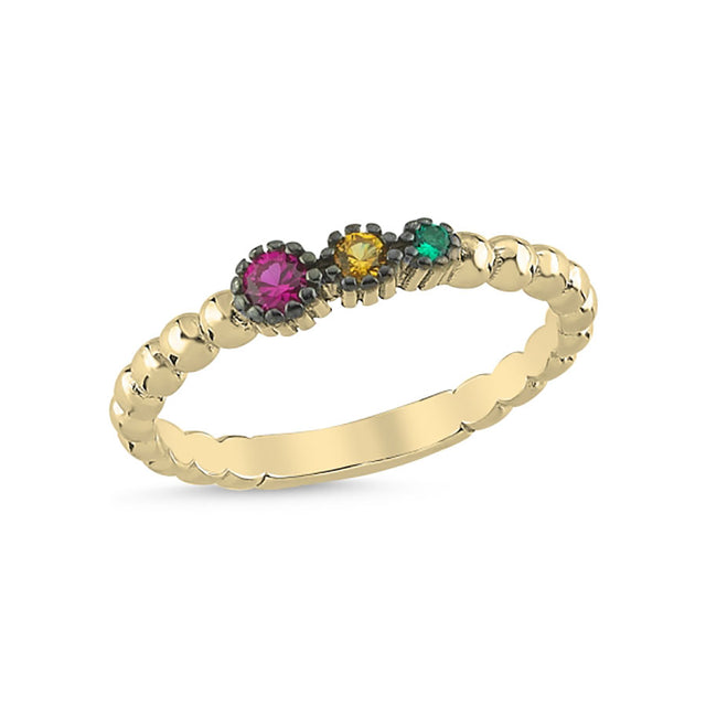 Anillo de plata con circonias