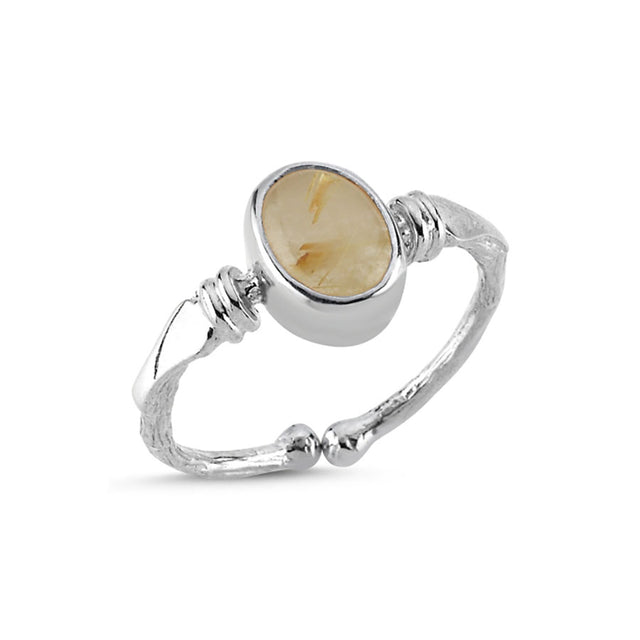 Anillo con cuarzo rutilado