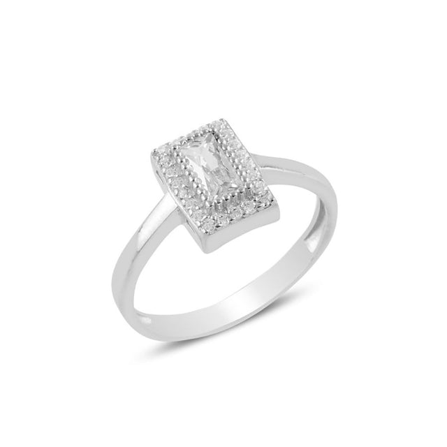 Anillo rectangular de compromiso