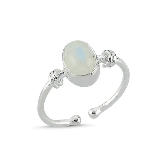 Anillo con piedra luna