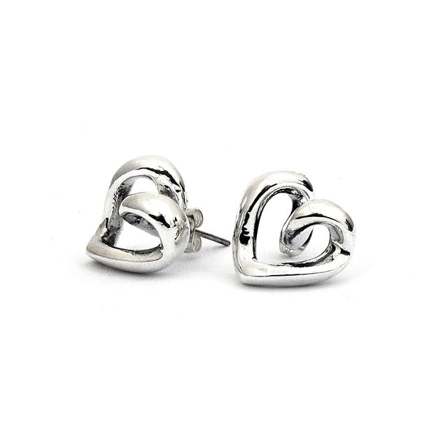Aretes volumétricos de corazón