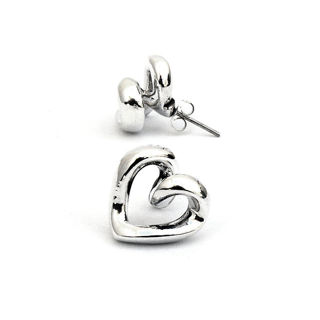 Aretes volumétricos de corazón