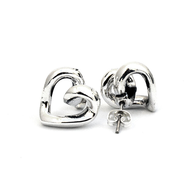 Aretes volumétricos de corazón