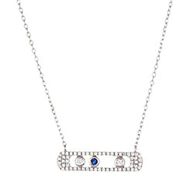 Gargantilla de plata con circonias