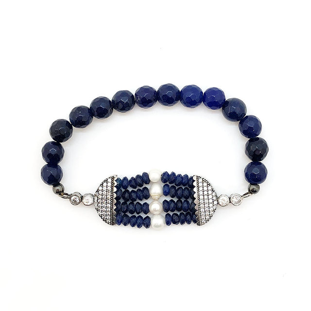 Pulsera dcon piedras semipreciosas azules
