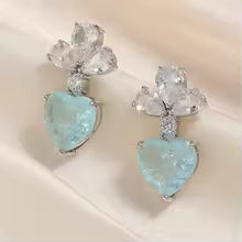 Aretes Corazon paraiba