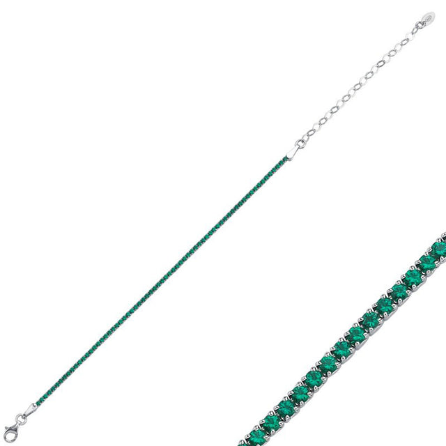 Pulsera con circonias verdes