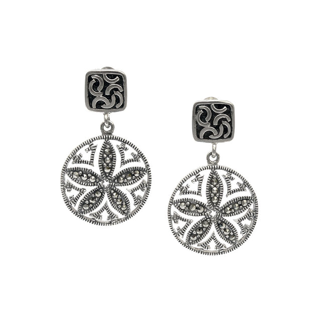 Aretes con mandalas florales